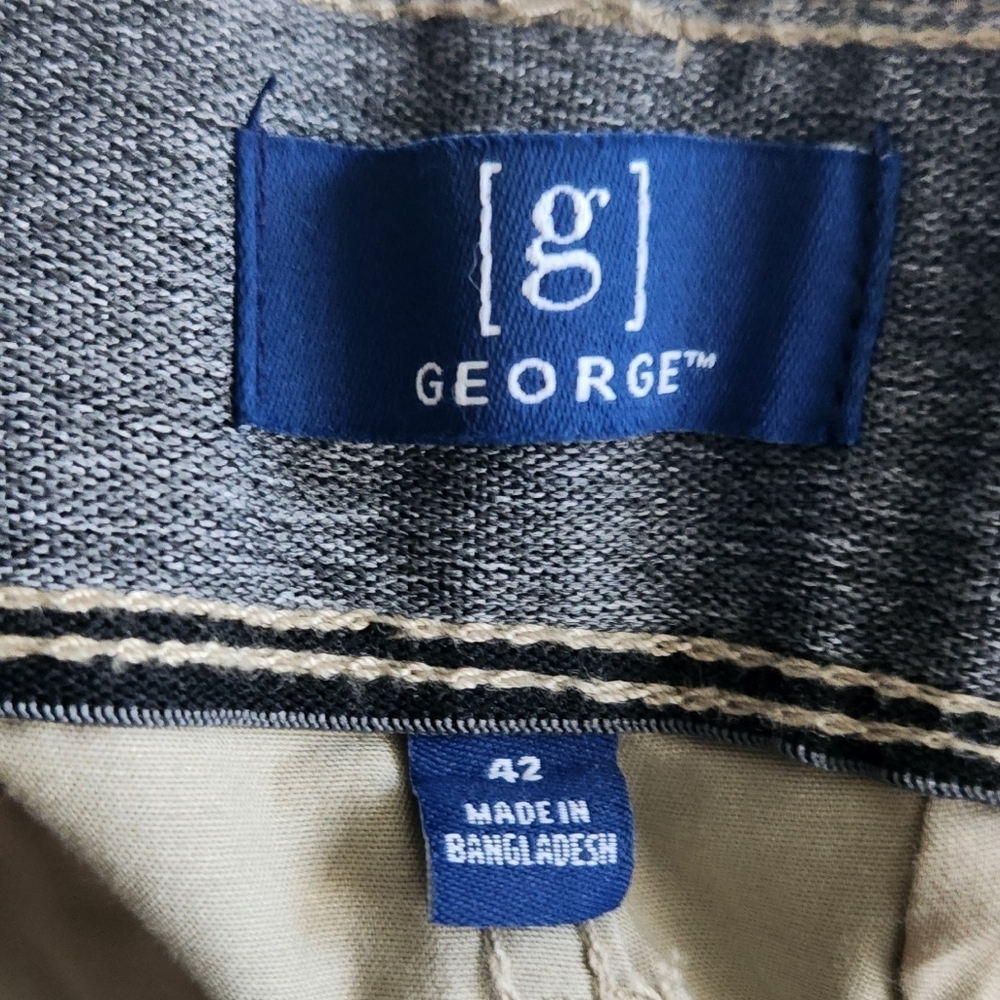 🩳 George Men’s Tan Cargo Messenger Shorts – Size 42, NWT, 14” Inseam - Picture 11 of 12